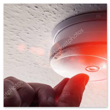 Bouton d'alarme avec étiquette de contrôle